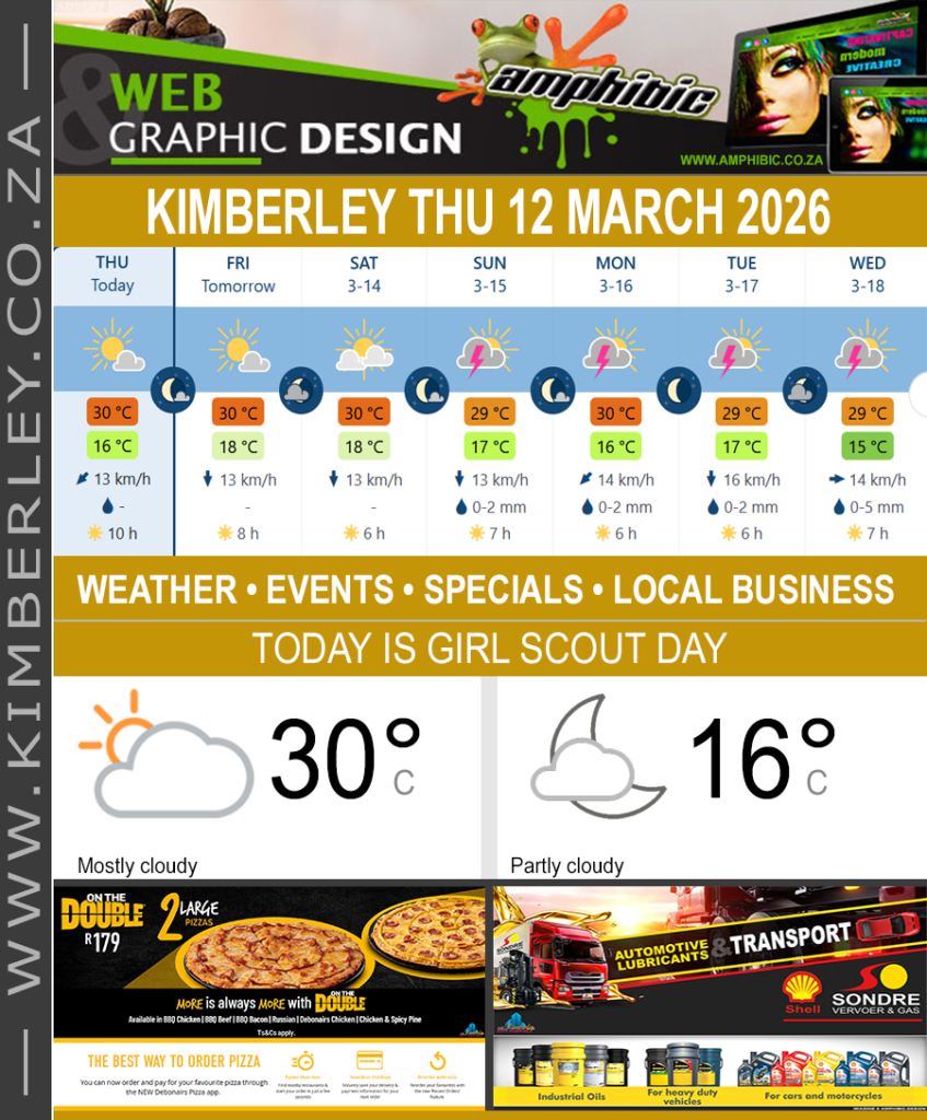 Today in Kimberley South Africa - Weather News Events 2026/03/12