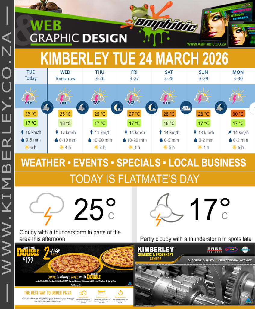 Today in Kimberley South Africa - Weather News Events 2026/03/24