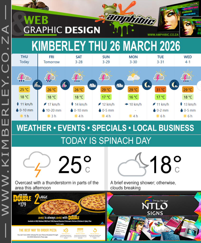 Today in Kimberley South Africa - Weather News Events 2026/03/26