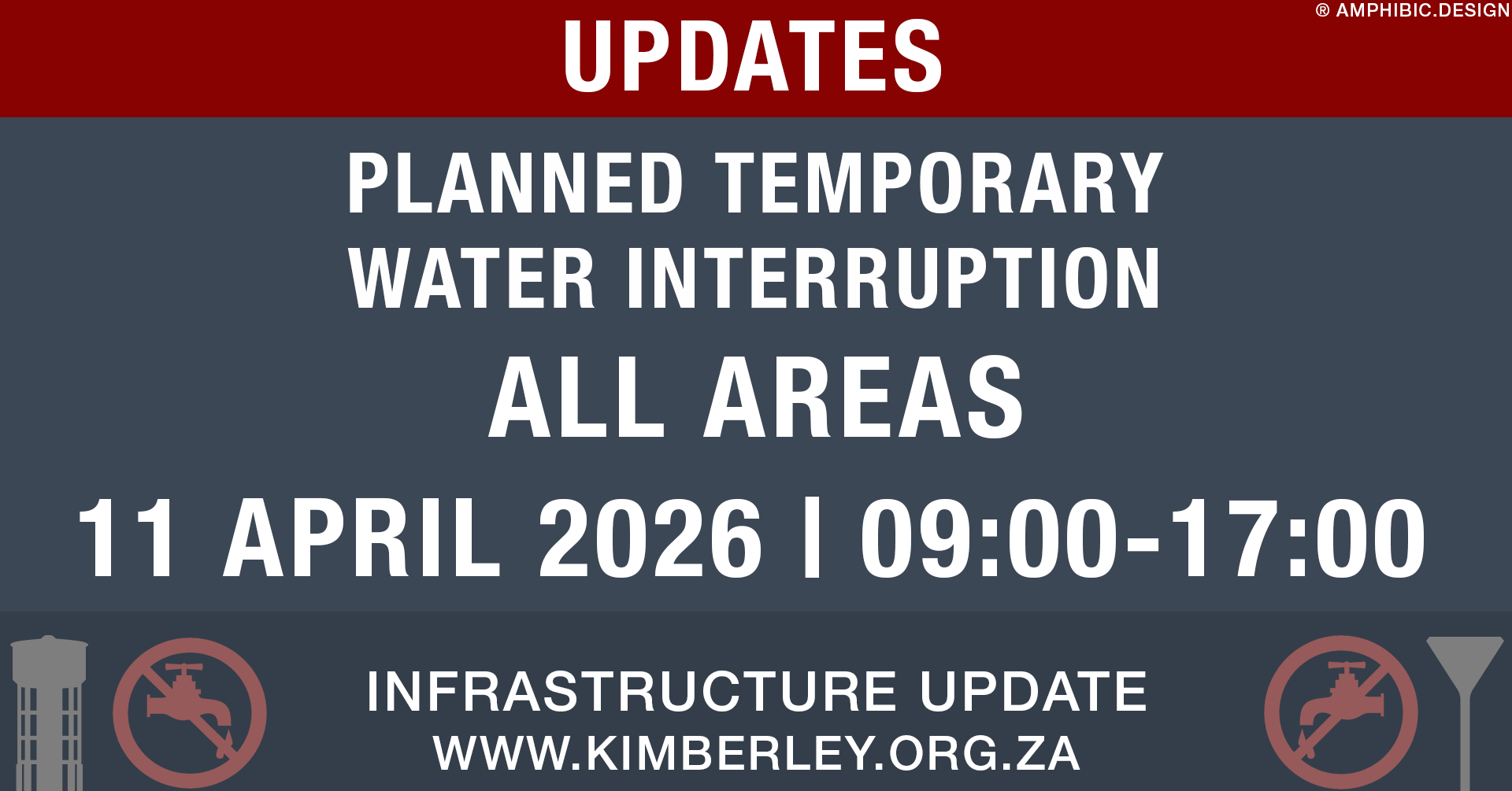 PLANNED TEMPORARY WATER INTERRUPTION – 11 April 2026 – All Areas