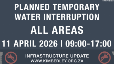 PLANNED TEMPORARY WATER INTERRUPTION – 11 April 2026 – All Areas