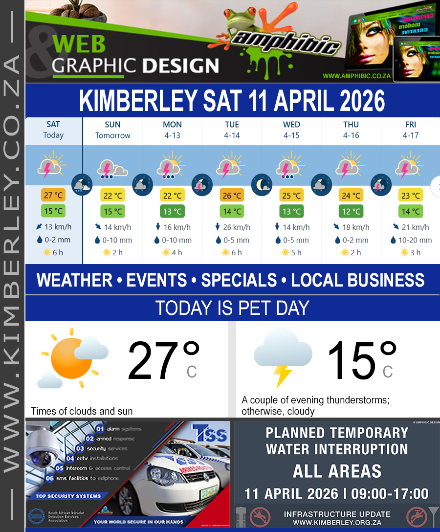 KimberleyToday, Saturday 11/04/2026