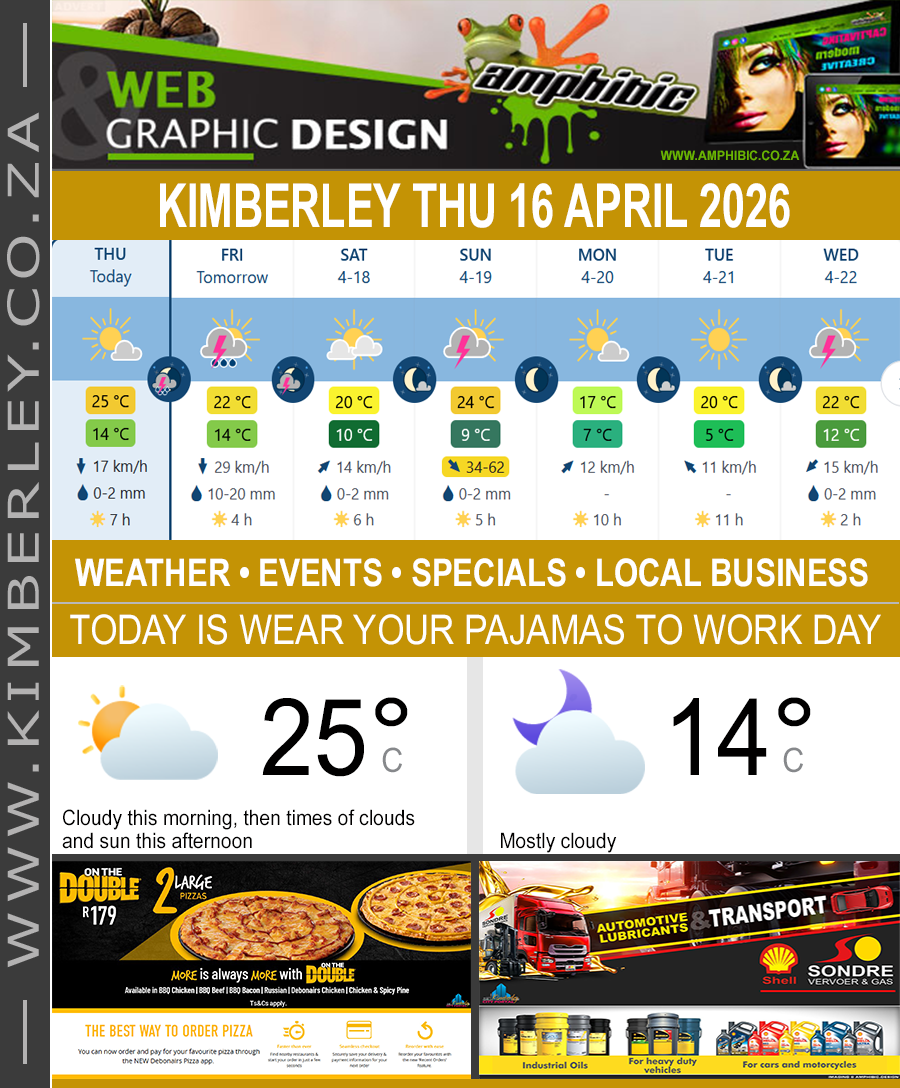 Today in Kimberley South Africa - Weather News Events 2026/04/16