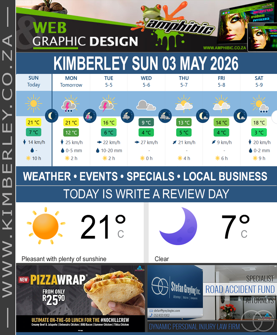 KimberleyToday, Sunday 03/05/2026