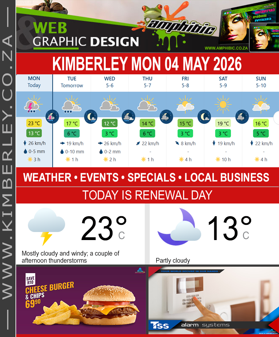 KimberleyToday, Monday 04/05/2026