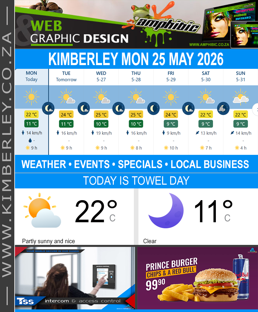 Today in Kimberley South Africa - Weather News Events 2026/05/25