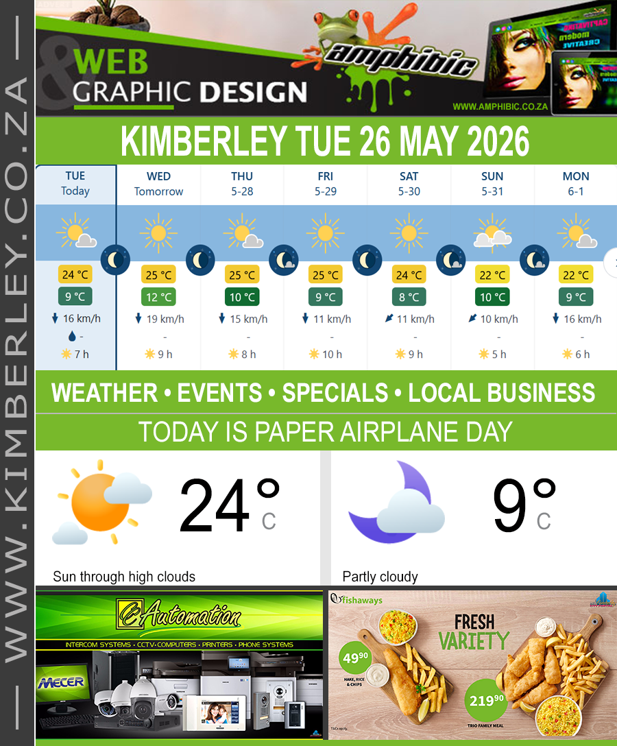 Today in Kimberley South Africa - Weather News Events 2026/05/26