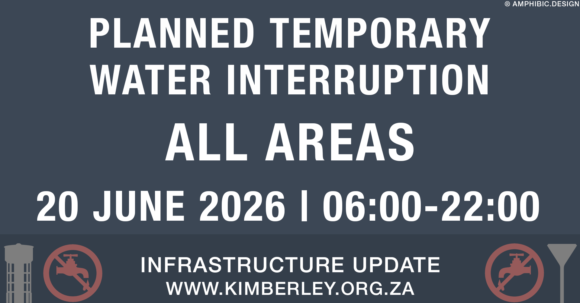 PLANNED TEMPORARY WATER INTERRUPTION – 20 June 2026 – All Areas PLANNED TEMPORARY WATER INTERRUPTION – 20 June 2026 – All Areas