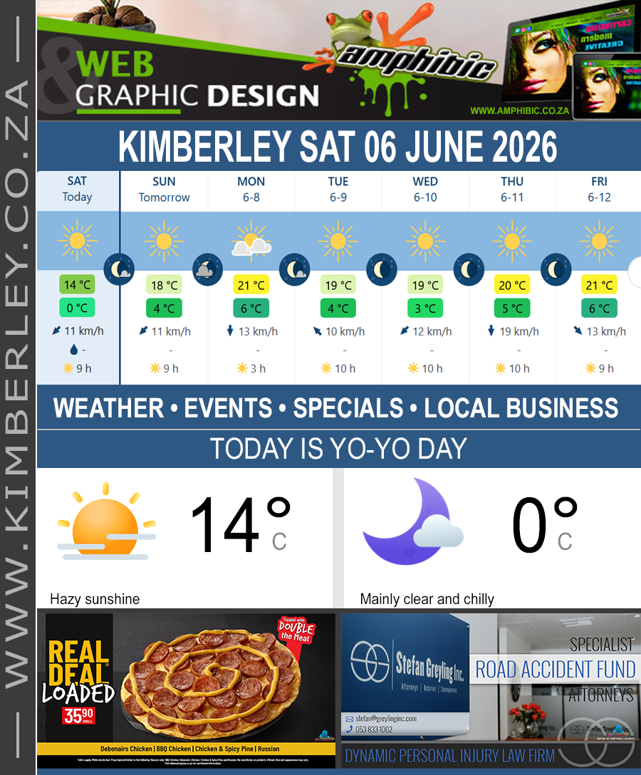 KimberleyToday, Saturday 06/06/2026 KimberleyToday, Saturday 06/06/2026