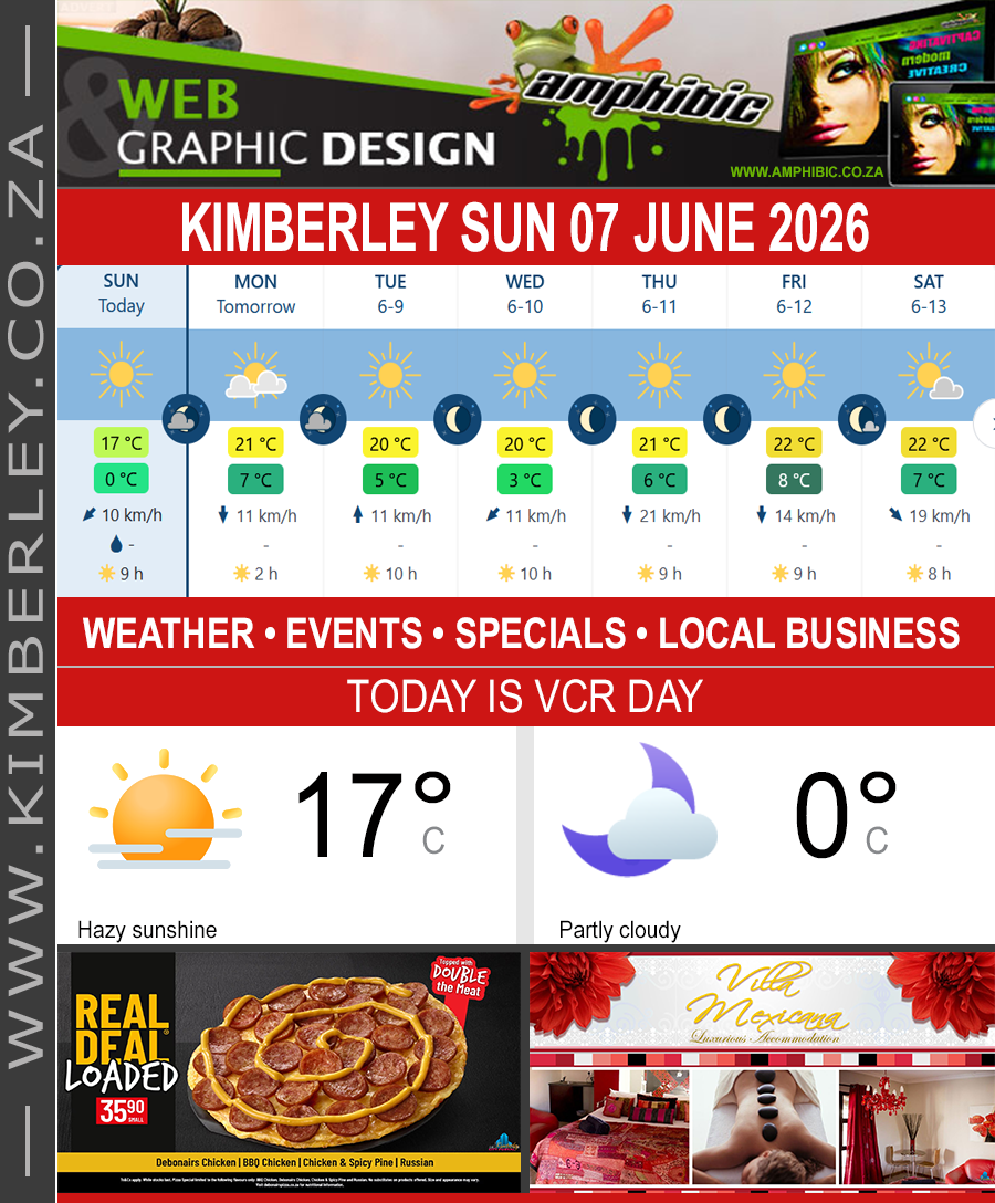 Today in Kimberley South Africa - Weather News Events 2026/06/07