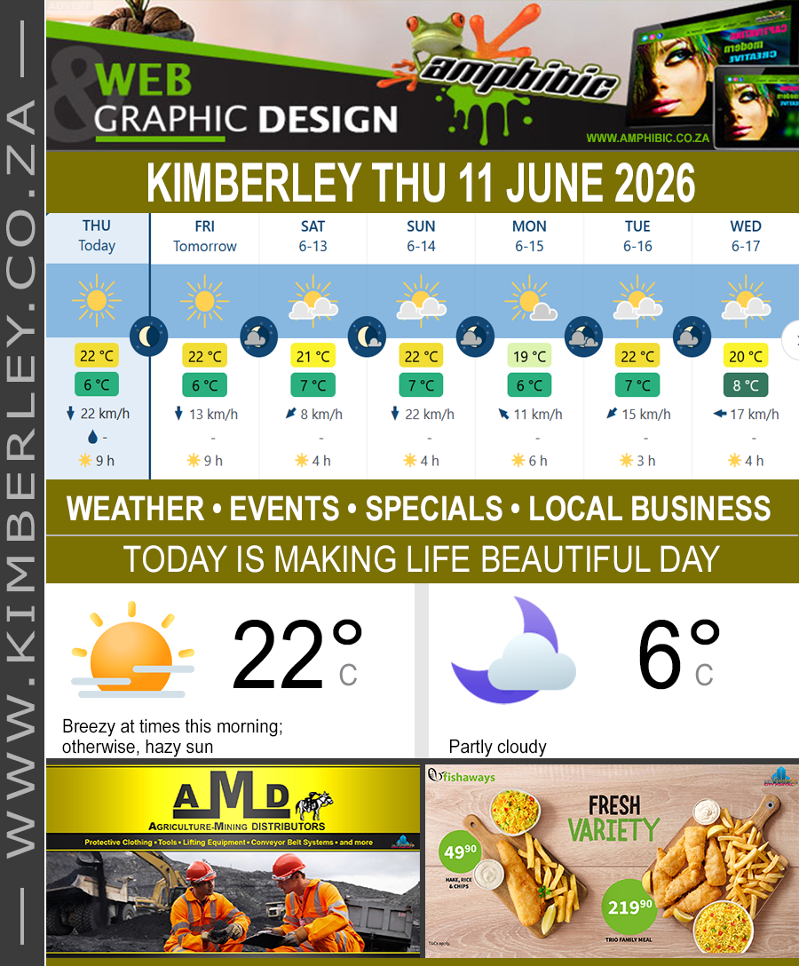 Today in Kimberley South Africa - Weather News Events 2026/06/11