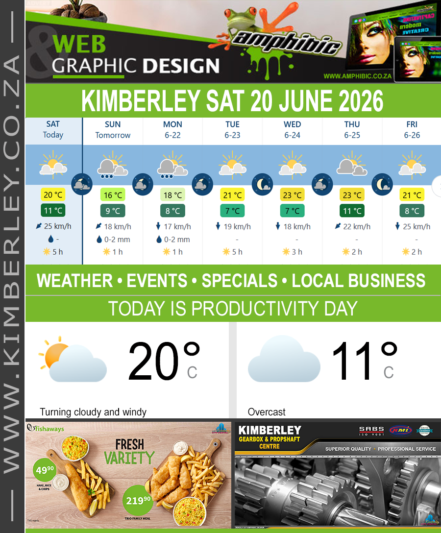 KimberleyToday, Saturday 20/06/2026 KimberleyToday, Saturday 20/06/2026