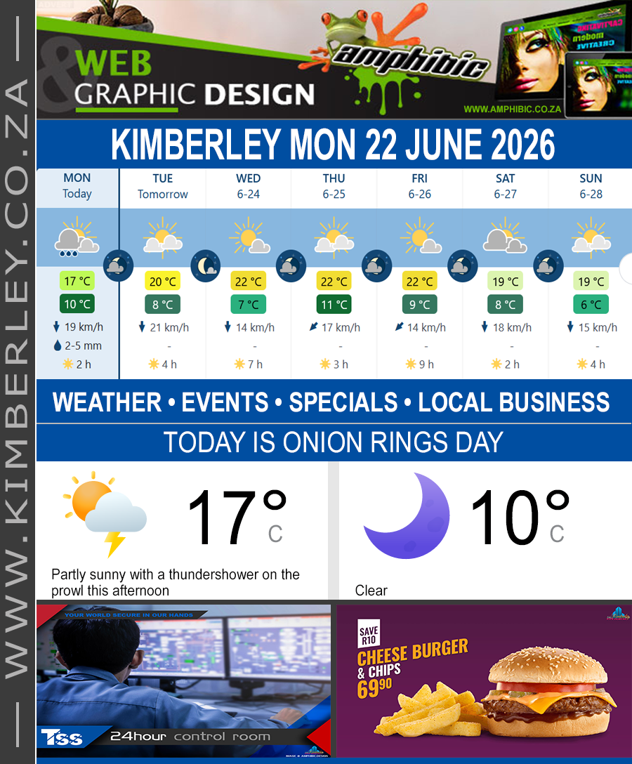 KimberleyToday, Monday 22/06/2026 KimberleyToday, Monday 22/06/2026