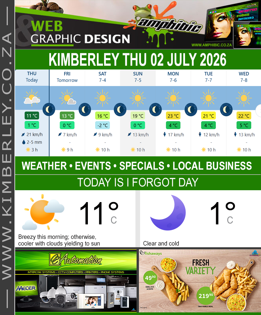 KimberleyToday, Thursday 02/07/2026 KimberleyToday, Thursday 02/07/2026