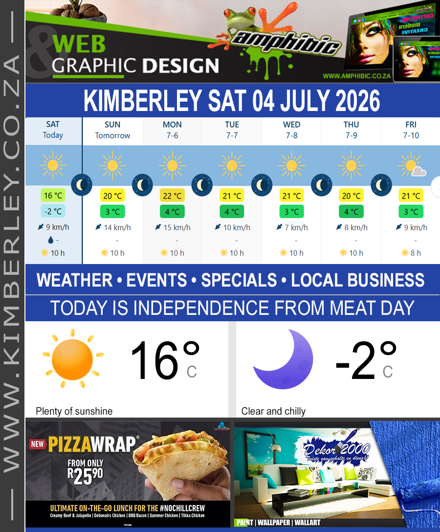Today in Kimberley South Africa - Weather News Events 2026/07/04