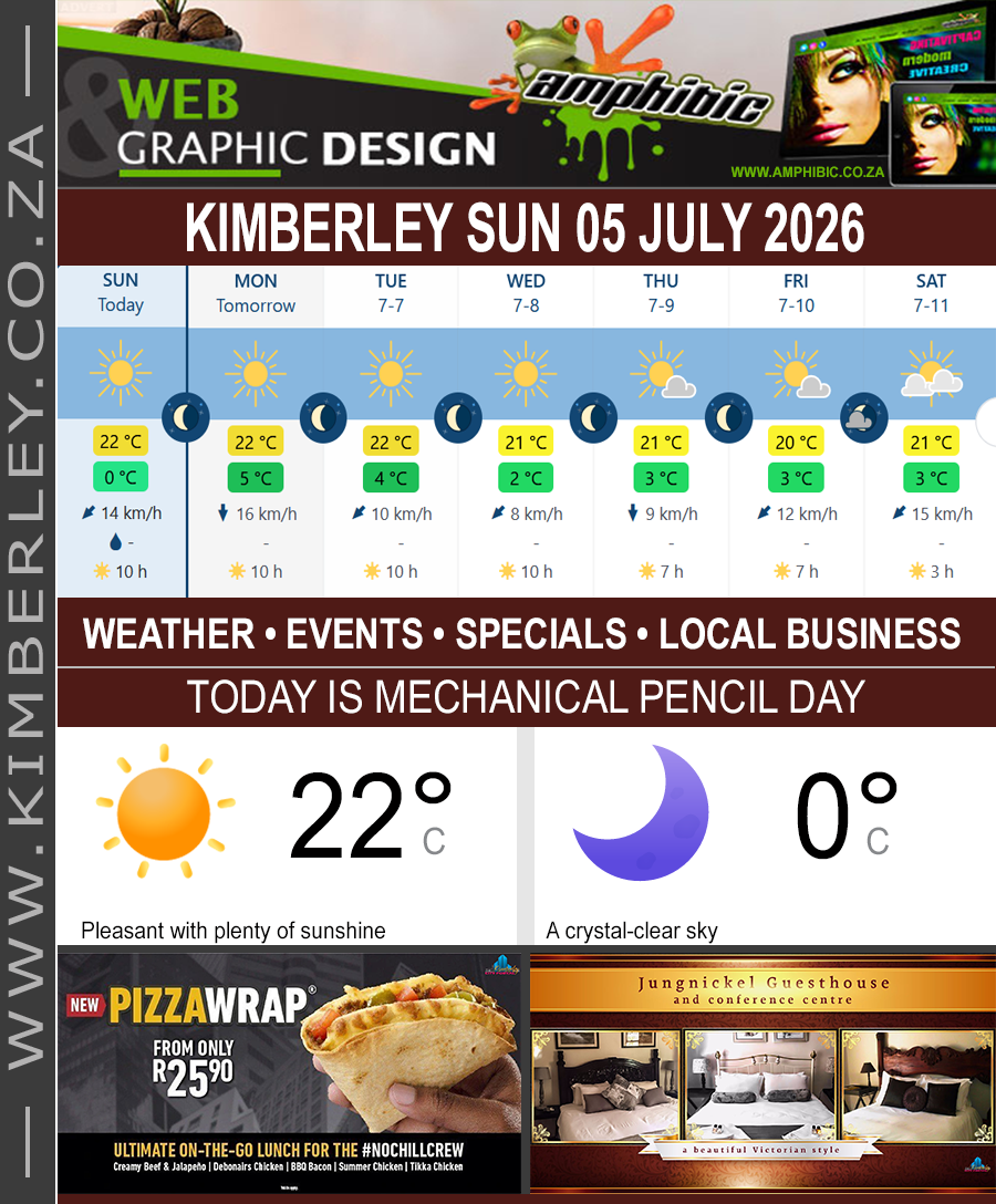 Today in Kimberley South Africa - Weather News Events 2026/07/05