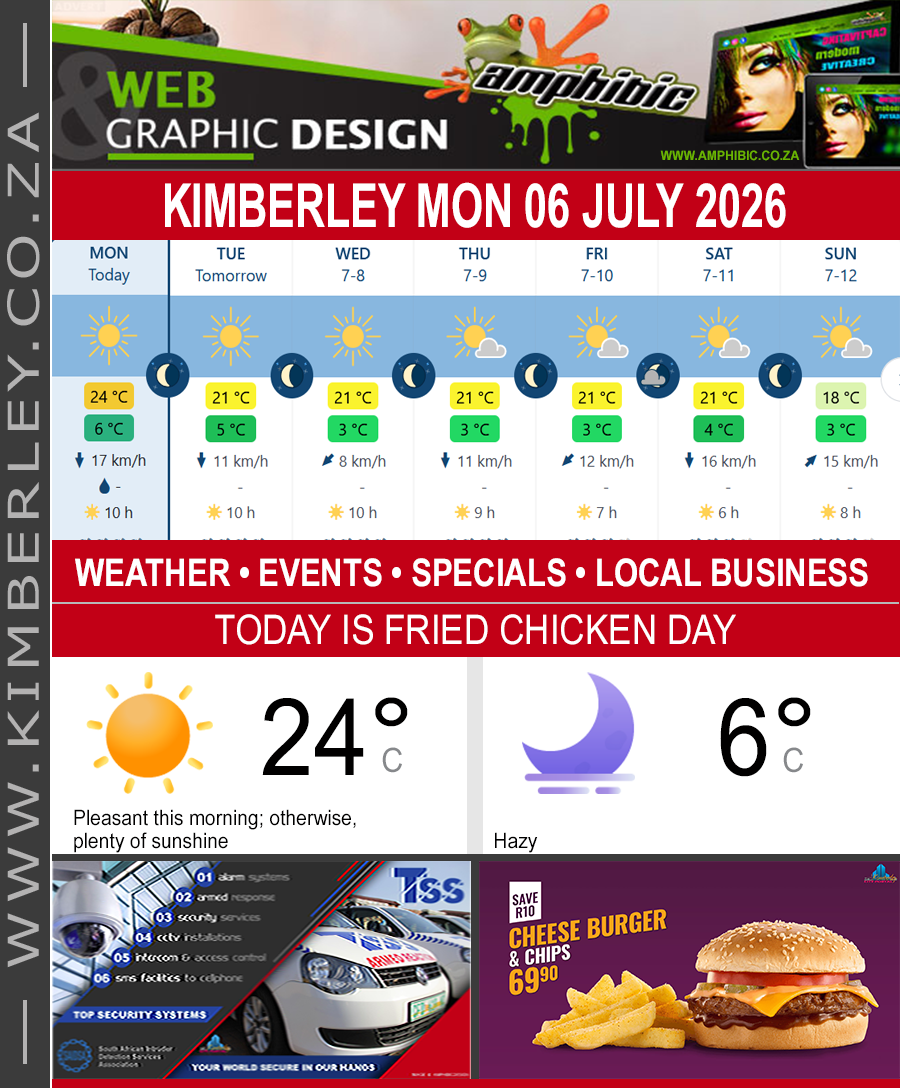 Today in Kimberley South Africa - Weather News Events 2026/07/06