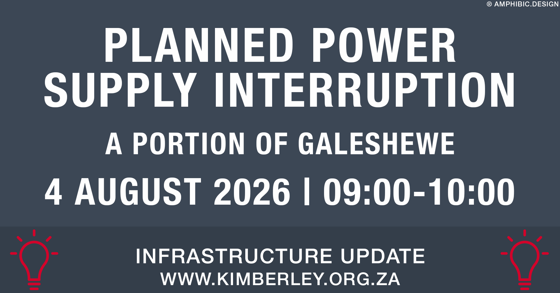 PLANNED POWER SUPPLY INTERRUPTION – 4 August 2026 – A Portion of Galeshewe