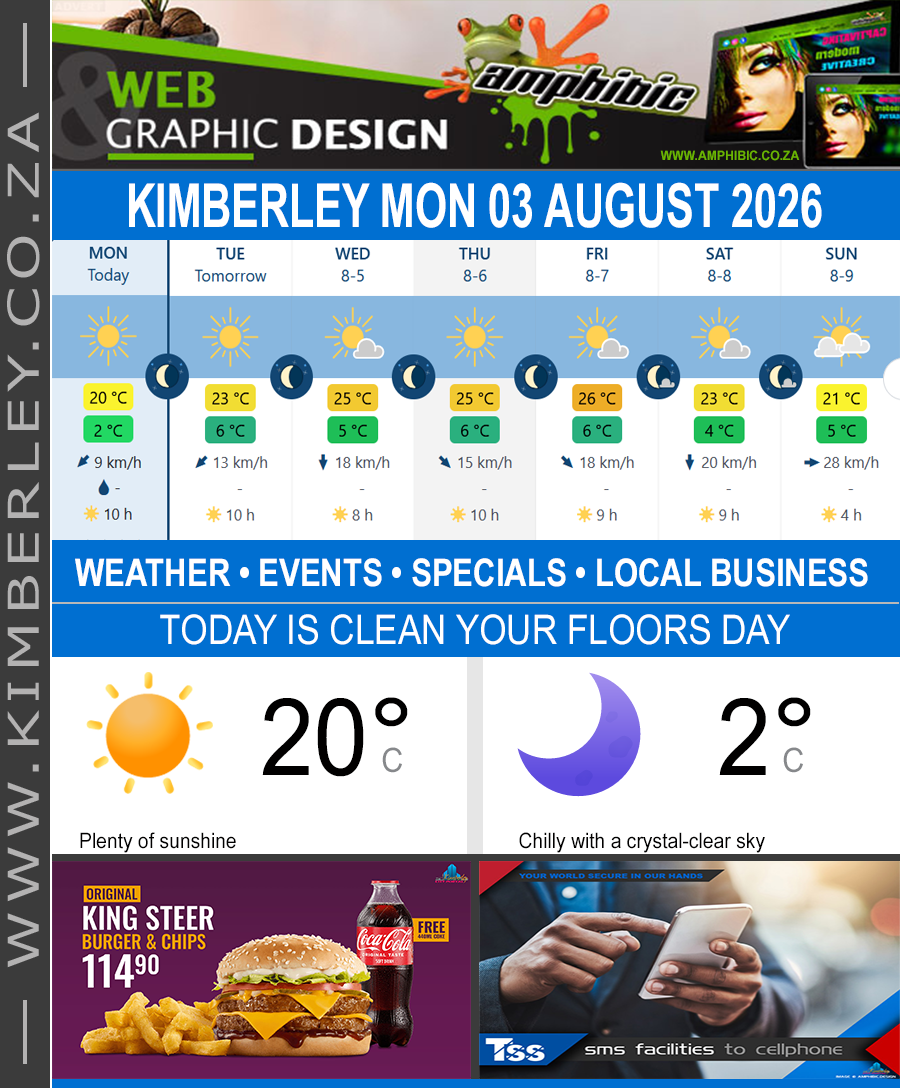 Today in Kimberley South Africa - Weather News Events 2026/08/03