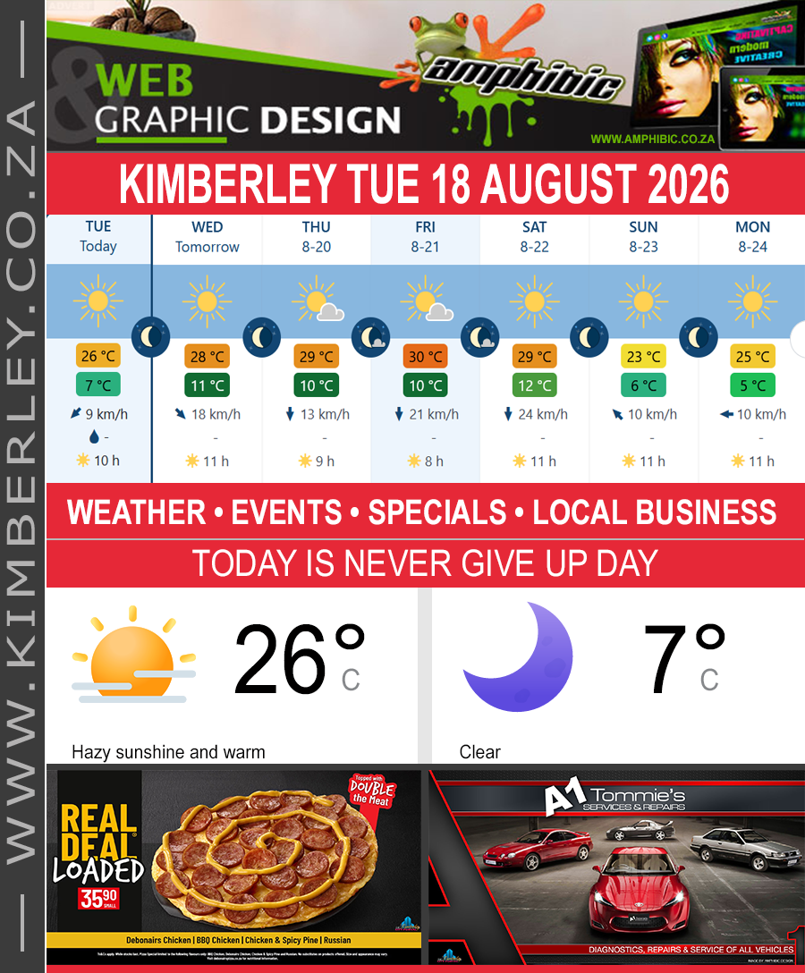 KimberleyToday, Tuesday 18/08/2026