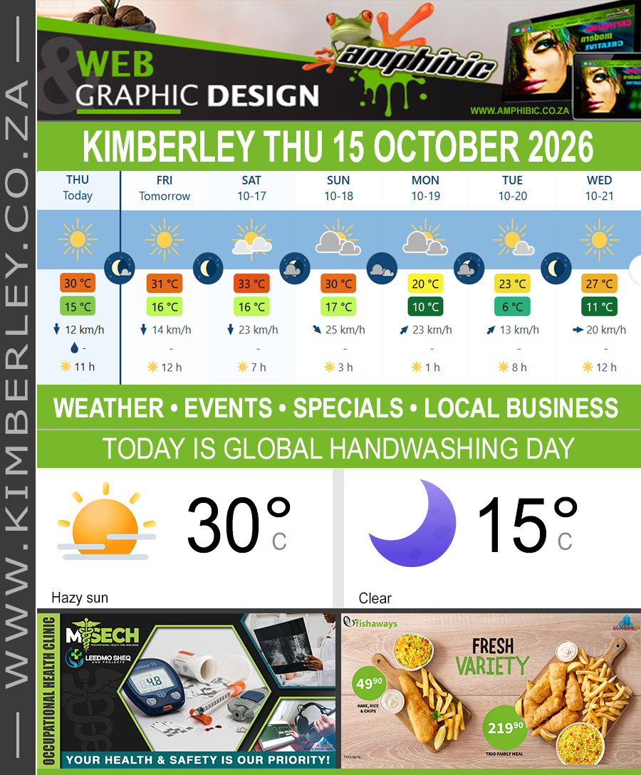 Today in Kimberley South Africa - Weather News Events 2026/10/15